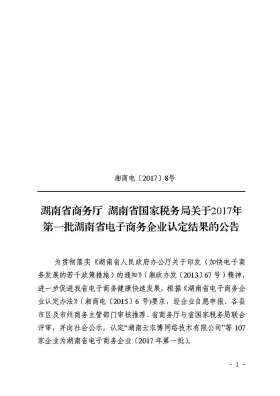 電子商務(wù)企業(yè)認定文件